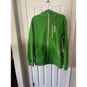 Burton Dryride Hooded Fleece Lined Jacket Green Medium Mens